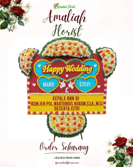 Papan Bunga Pernikahan Cisait